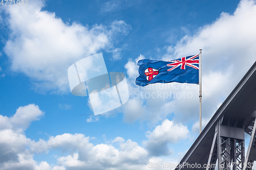 Image of Flag of New South Wales Sydney harbor bridge Australia