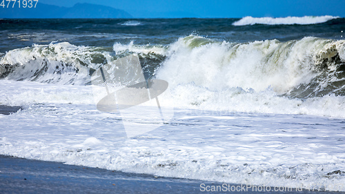 Image of stormy ocean scenery background