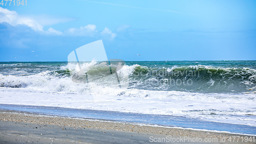 Image of stormy ocean scenery background