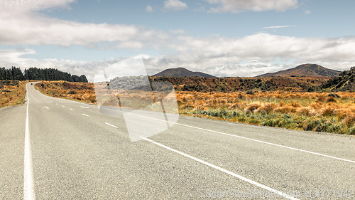 Image of road to horizon New Zealand south island