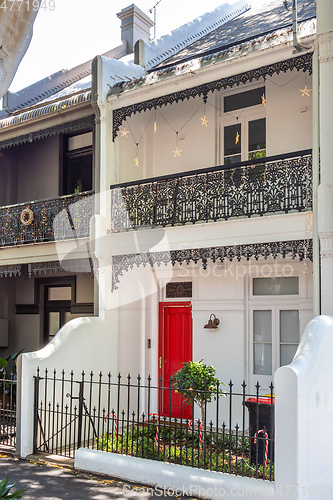 Image of a typical terrace house in Sydney Australia