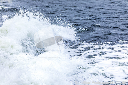 Image of stormy ocean scenery background