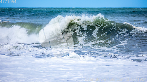 Image of stormy ocean scenery background