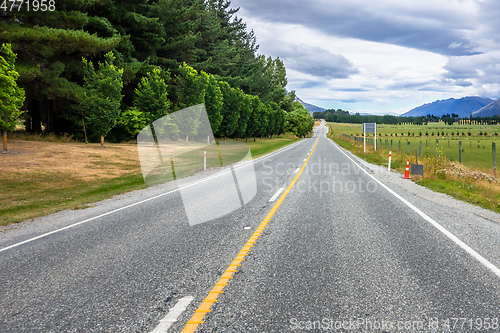 Image of road to horizon New Zealand south island