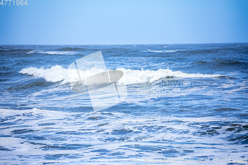 Image of stormy ocean scenery background