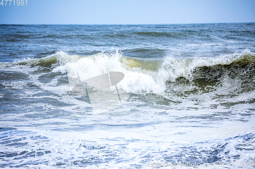 Image of stormy ocean scenery background