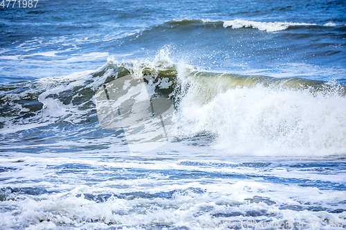 Image of stormy ocean scenery background