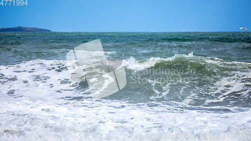 Image of stormy ocean scenery background