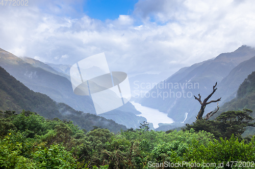 Image of Outlook to Doubtful Sound Fiordland National Park New Zealand