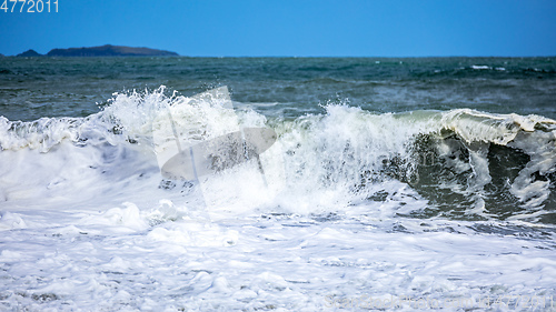 Image of stormy ocean scenery background