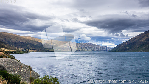 Image of scenic view at lake Te Anau New Zealand