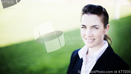 Image of businesswoman smiling