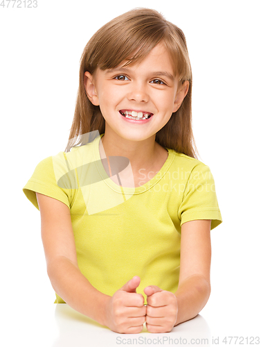 Image of Portrait of a happy little girl