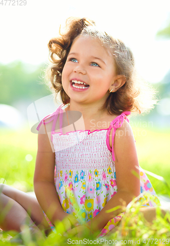 Image of Portrait of a cute little girl