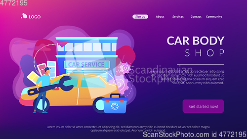 Image of Car tuning concept landing page.