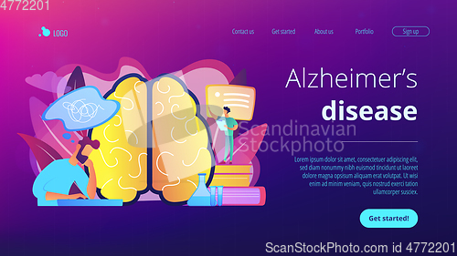 Image of Alzheimer disease concept landing page.