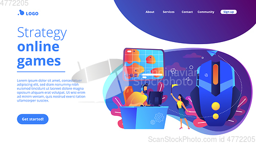 Image of Strategy online games concept landing page.
