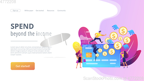 Image of Overspending concept landing page.