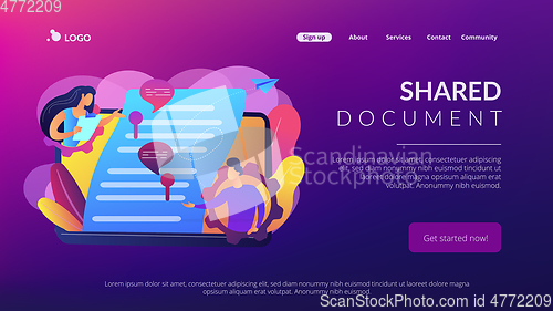 Image of Shared document concept landing page.