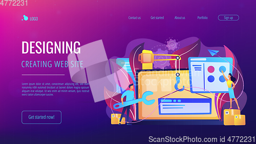 Image of WEB development concept vector illustration