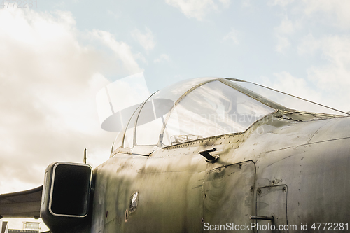 Image of Old military fighter cockpit