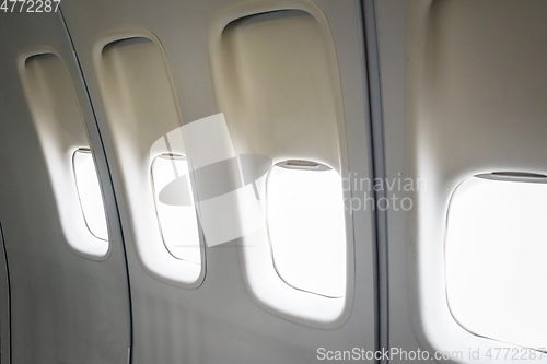Image of Blank airplane windows
