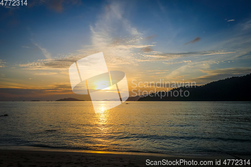 Image of Tropical beach at sunset in Koh Lipe, Thailand