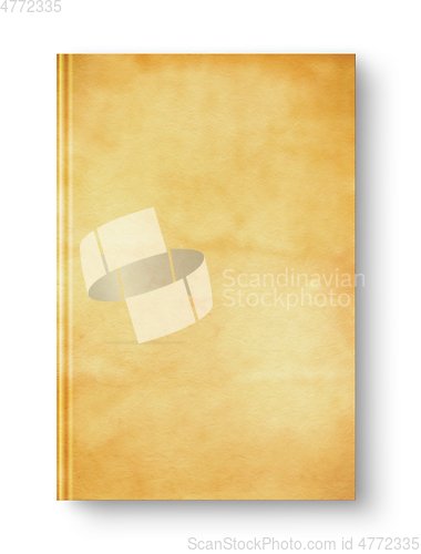 Image of Closed old blank book isolated on white