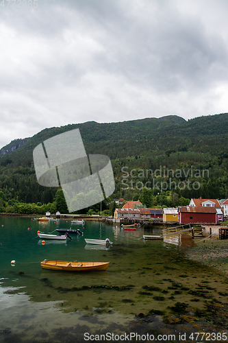 Image of Solvorn at the Lustrafjorden, Sogn og Fjordane, Norway