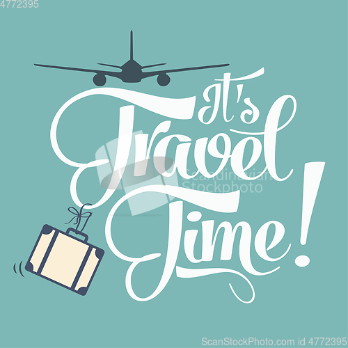 Image of It\'s travel time. Summer holiday poster