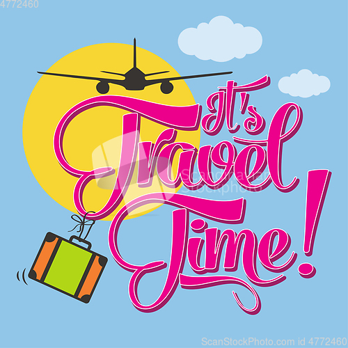 Image of It\'s travel time. Summer holiday poster