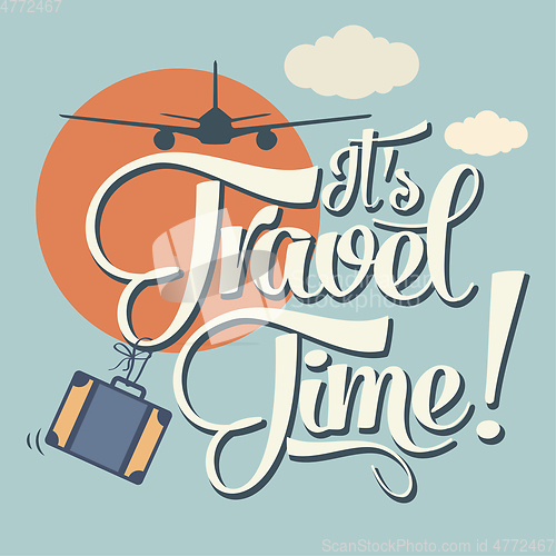 Image of It\'s travel time. Summer holiday poster
