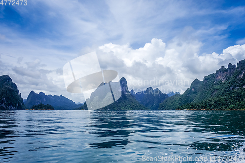 Image of Cheow Lan Lake cliffs, Khao Sok National Park, Thailand