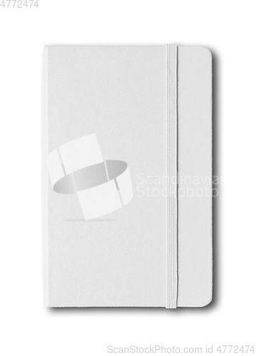 Image of Blank closed notebook isolated on white