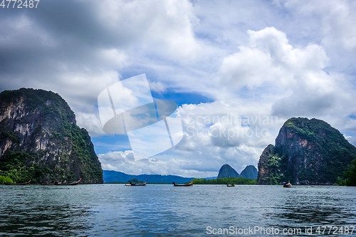 Image of boat in Phang Nga Bay, Thailand