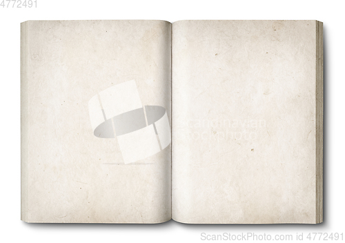 Image of Vintage open book isolated on white background