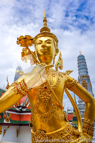 Image of Kinnara golden statue, Grand Palace, Bangkok, Thailand