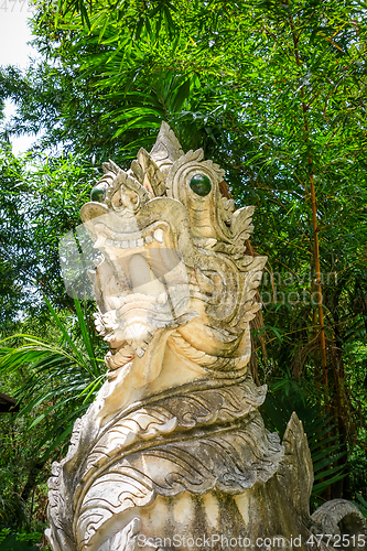 Image of White statue in Wat Palad temple, Chiang Mai, Thailand