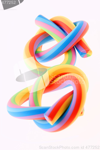 Image of Two rainbow rubber eraser