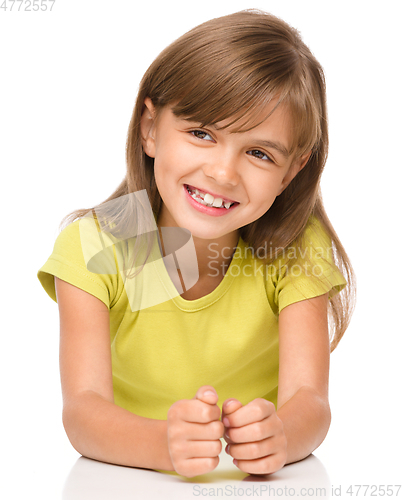 Image of Portrait of a happy little girl