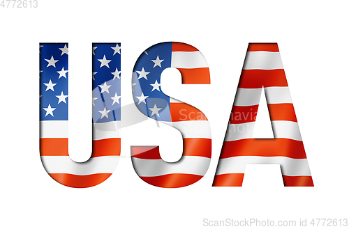 Image of USA flag text font