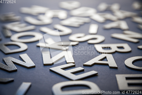 Image of Mixed letters pile closeup photo