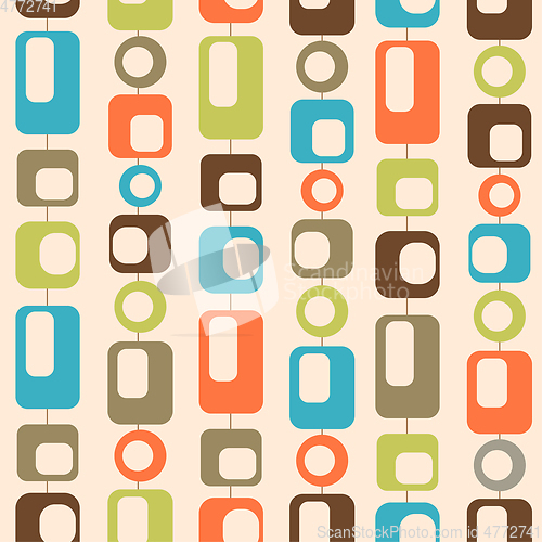 Image of mid century style seamless pattern