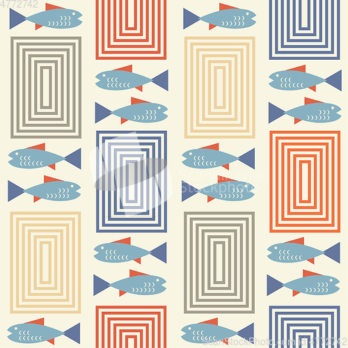 Image of mid century style seamless pattern