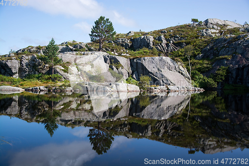 Image of Way to the Preikestolen, Rogaland, Norway