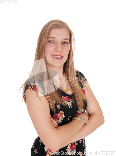 Image of Portrait of beautiful blond woman