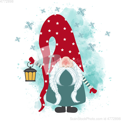 Image of  Christmas card with gnome