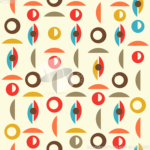 Image of mid century style seamless pattern