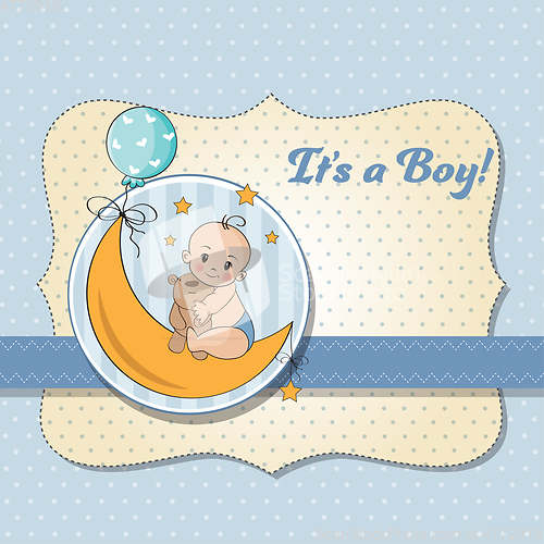 Image of baby boy shower card