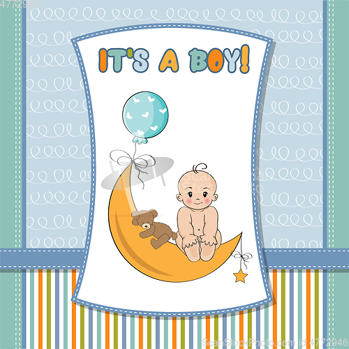 Image of baby boy shower card